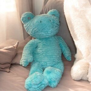 Jumbo NWT Build-A-Bear Teal Frog Soft Plush, 24" Seated Height